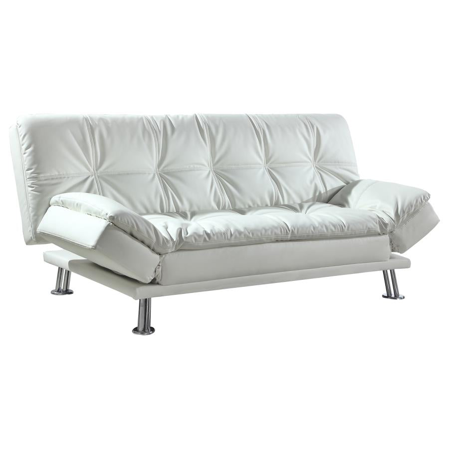 Dilleston Tufted Back Upholstered Sofa Bed White - (300291)