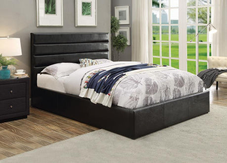 Riverbend Queen Upholstered Storage Bed Black - (300469Q)