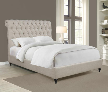 Devon Ufted Upholstered Full Bed Beige - (300525F)