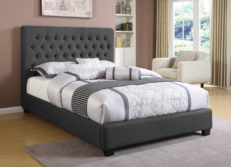 Chloe Tufted Upholstered California King Bed Charcoal - (300529KW)