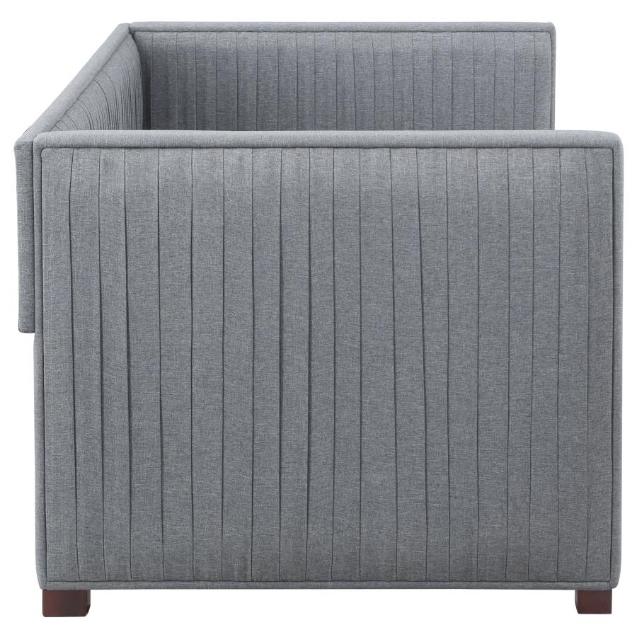 Brodie Upholstered Twin Daybed With Trundle Grey - (300554)