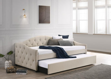 Sadie Upholstered Twin Daybed With Trundle - (300639)