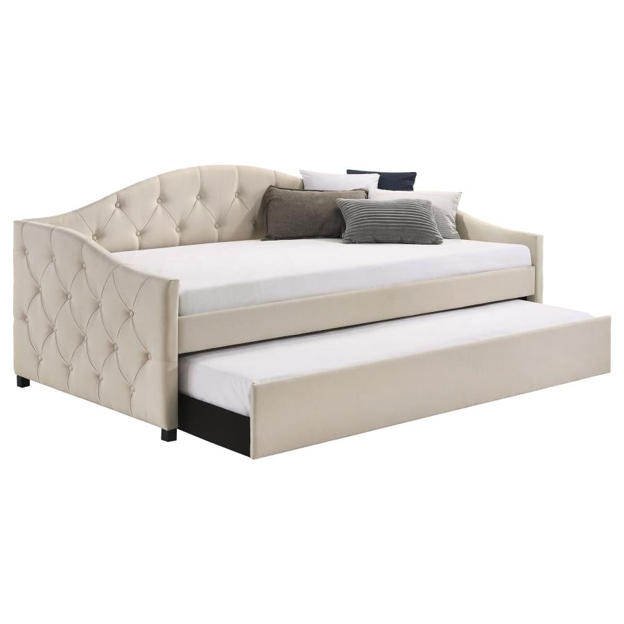 Sadie Upholstered Twin Daybed With Trundle - (300639)