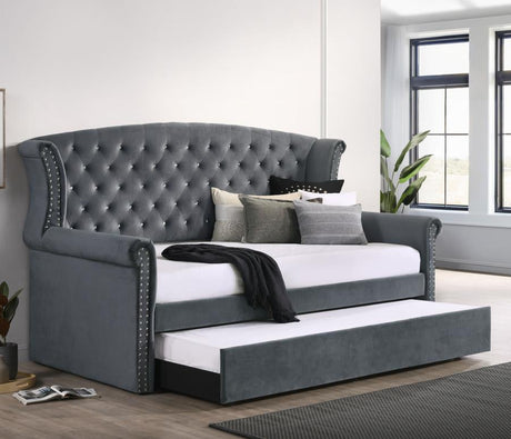 Scarlett Upholstered Tufted Twin Daybed With Trundle - (300641)