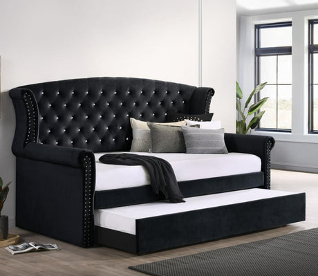 Scarlett Upholstered Tufted Twin Daybed With Trundle - (300642)