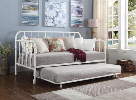 Marina Twin Metal Daybed With Trundle White - (300766)