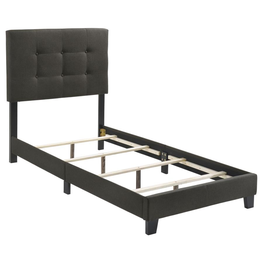 Mapes Tufted Upholstered Twin Bed Charcoal - (305746T)