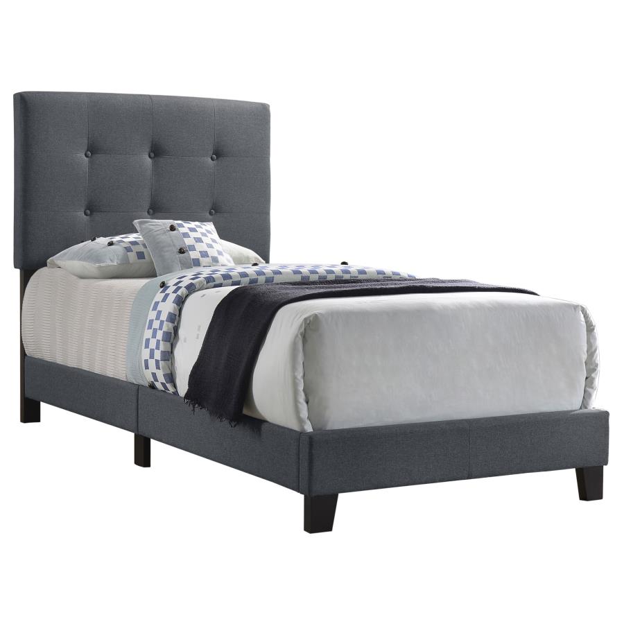 Mapes Tufted Upholstered Twin Bed Grey - (305747T)