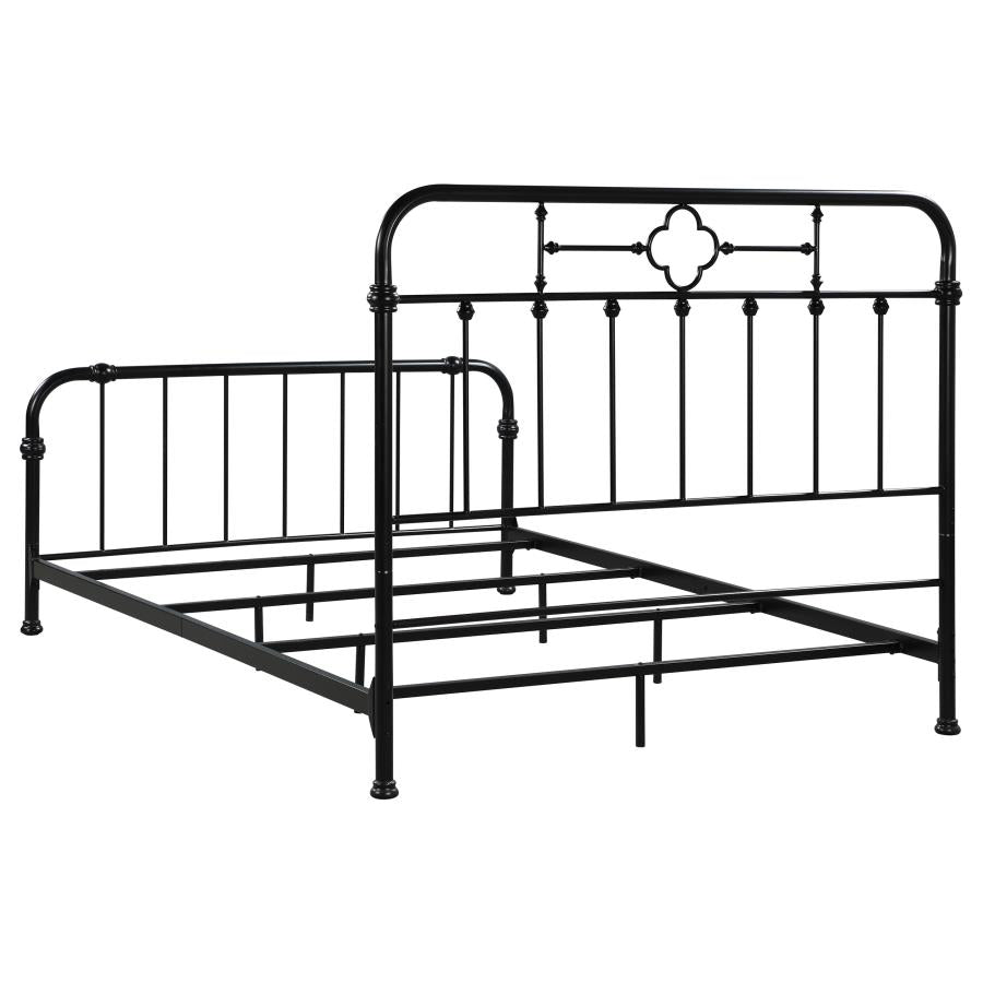 Packlan Eastern King Metal Panel Bed Matte Black - (305946KE)