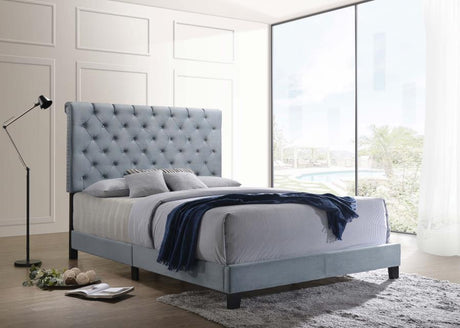 Warner Queen Upholstered Bed Slate Blue - (310041Q)