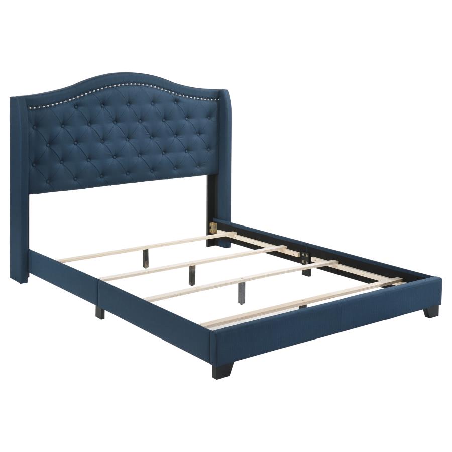 Sonoma Full Camel Headboard Bed With Nailhead Trim Blue - (310071F)