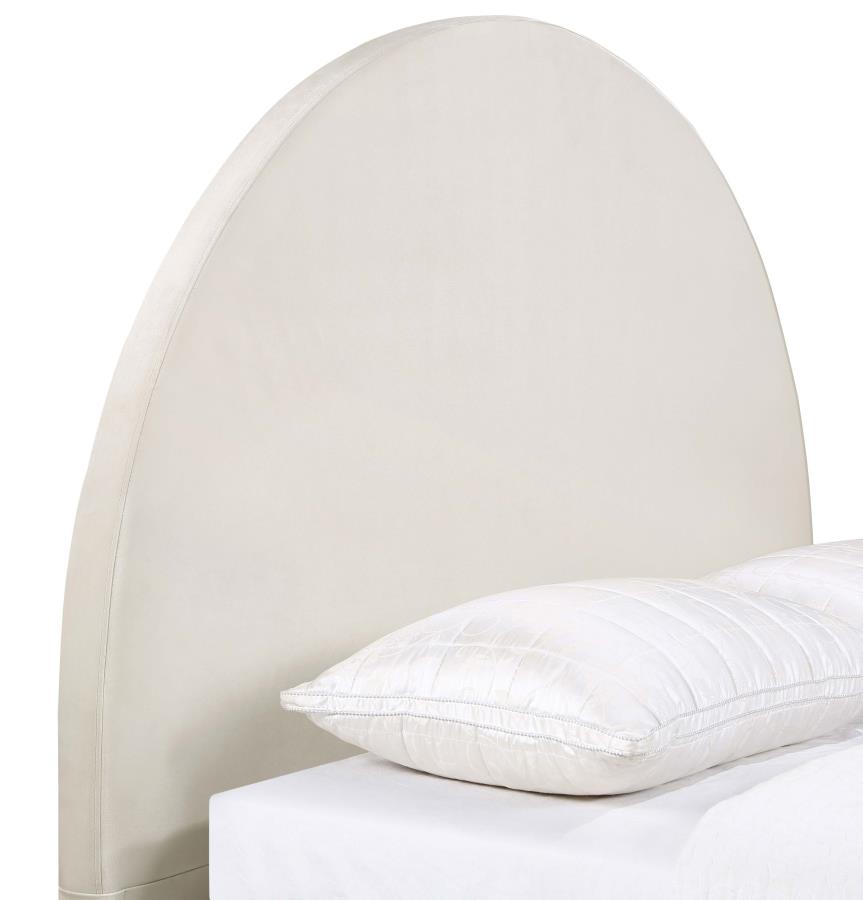 June Upholstered Arched Queen / Full Headboard Ivory - (315926QF)