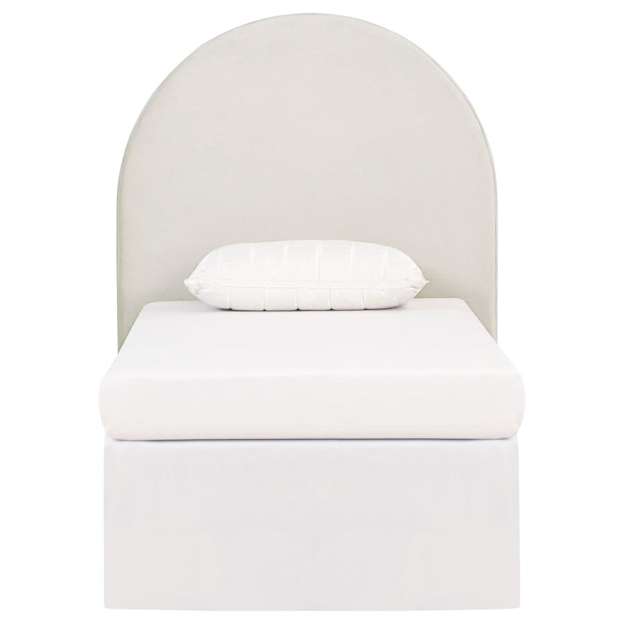 June Upholstered Arched Twin Headboard Ivory - (315926T)