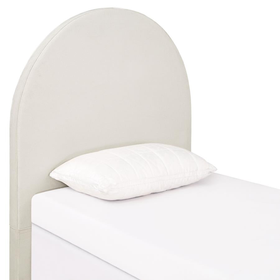 June Upholstered Arched Twin Headboard Ivory - (315926T)