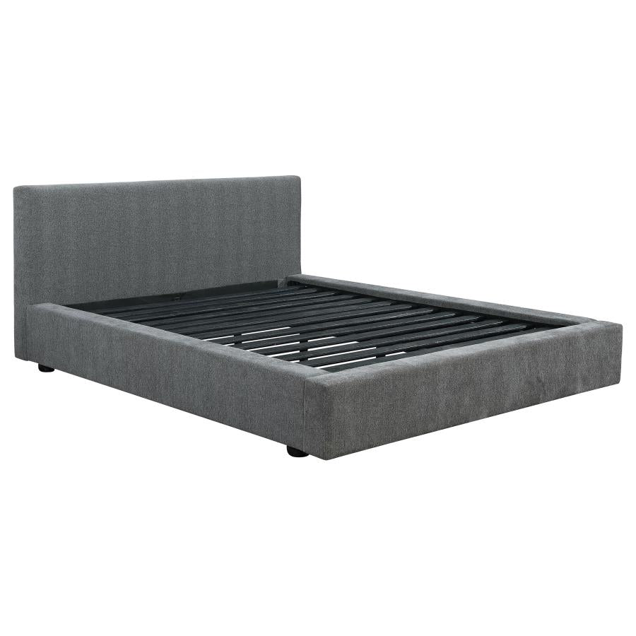 Gregory Upholstered Platform Bed Graphite - (316020KE)