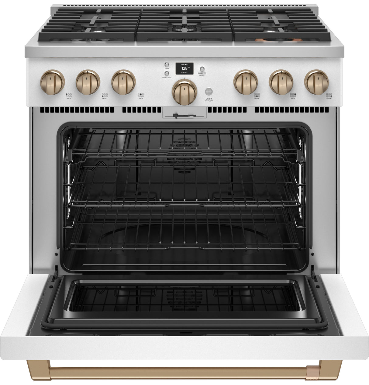 Caf(eback)(TM) 36" Smart Dual-Fuel Commercial-Style Range with 6 Burners (Natural Gas) - (C2Y366P4TW2)