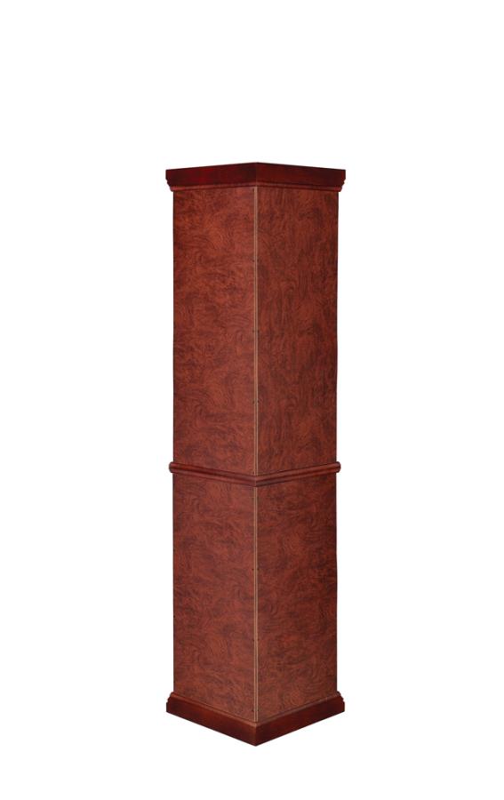 Appledale 6-shelf Corner Curio Cabinet Medium Brown - (3393)