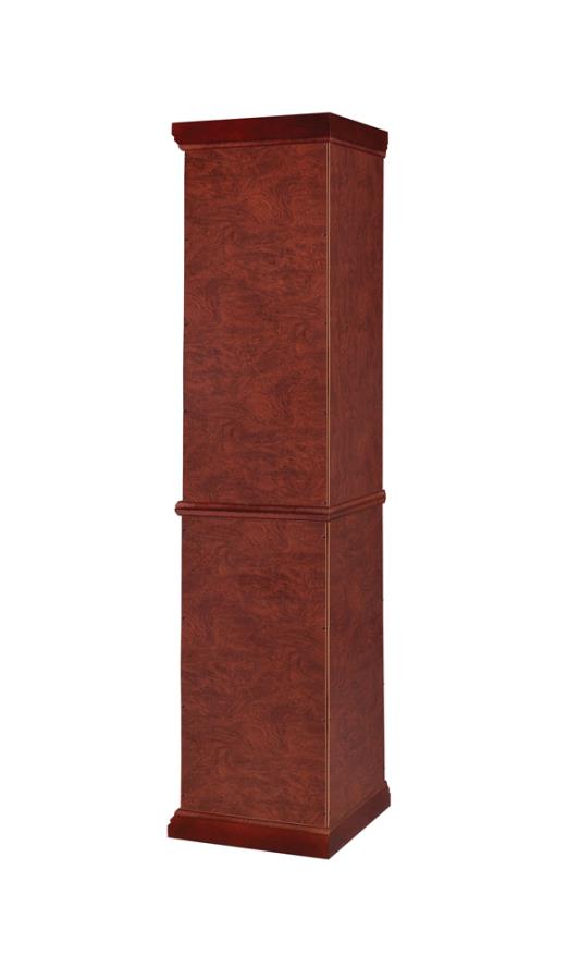 Appledale 6-shelf Corner Curio Cabinet Medium Brown - (3393)