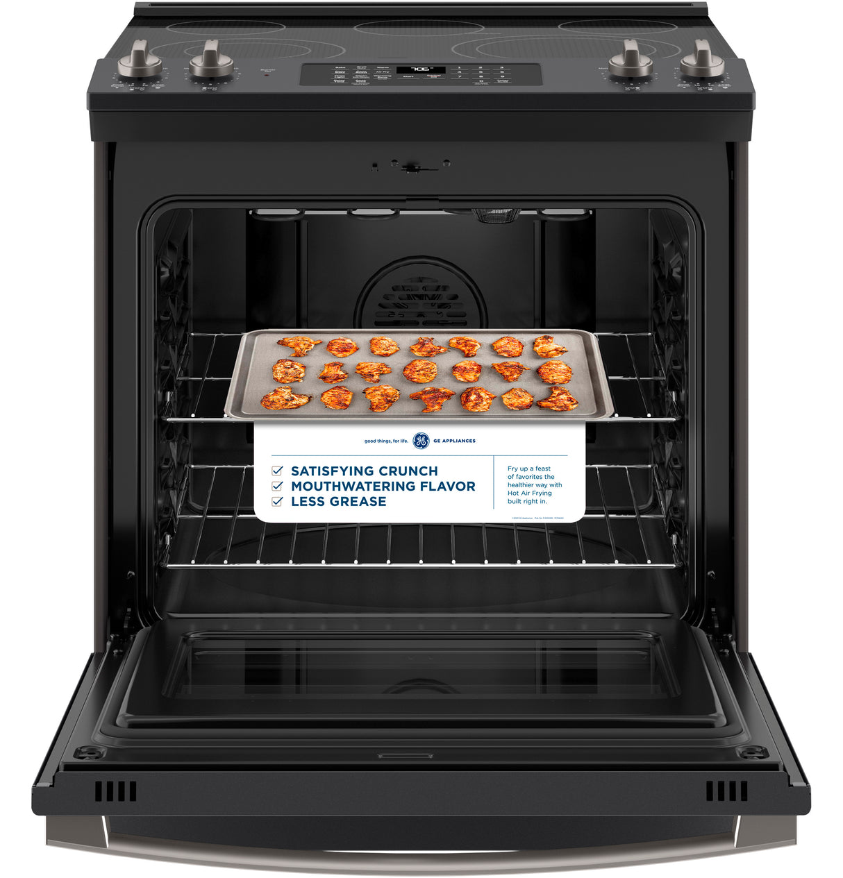 GE(R) 30" Slide-In Electric Convection Range with No Preheat Air Fry - (JS760FPDS)