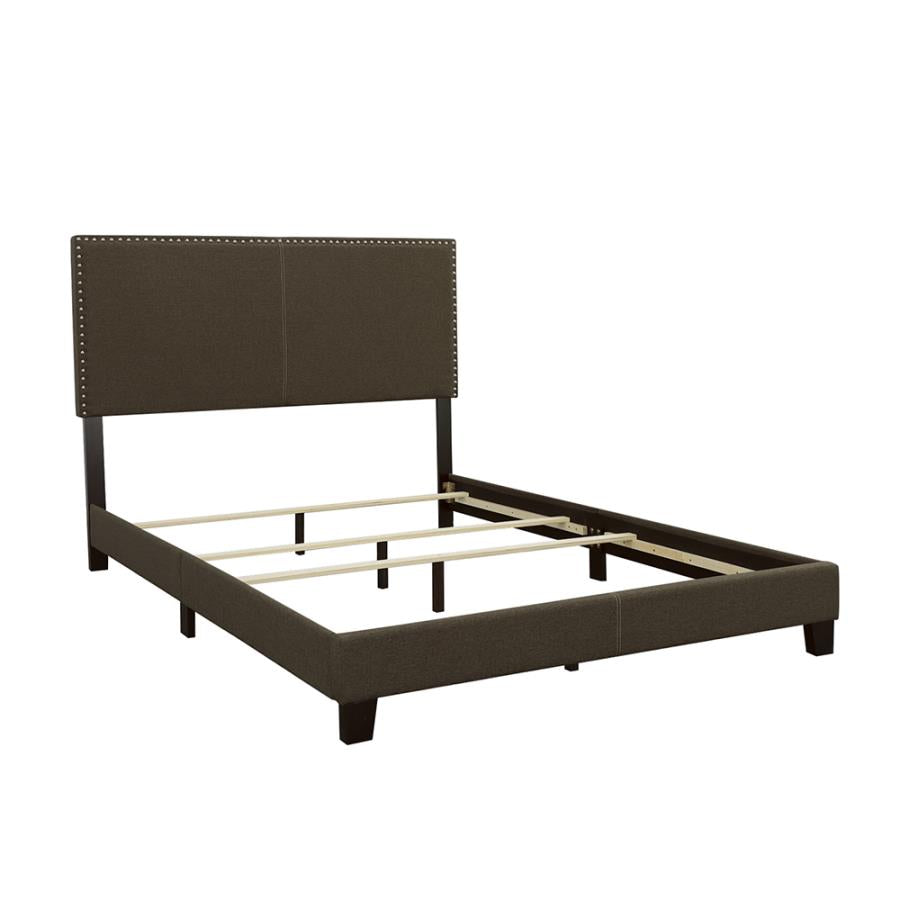 Boyd Queen Upholstered Bed With Nailhead Trim Charcoal - (350061Q)