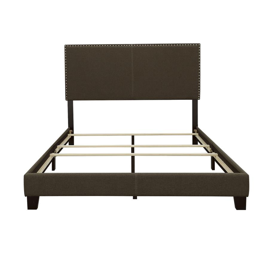 Boyd Queen Upholstered Bed With Nailhead Trim Charcoal - (350061Q)