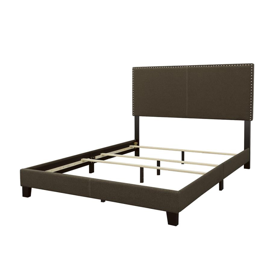 Boyd Queen Upholstered Bed With Nailhead Trim Charcoal - (350061Q)