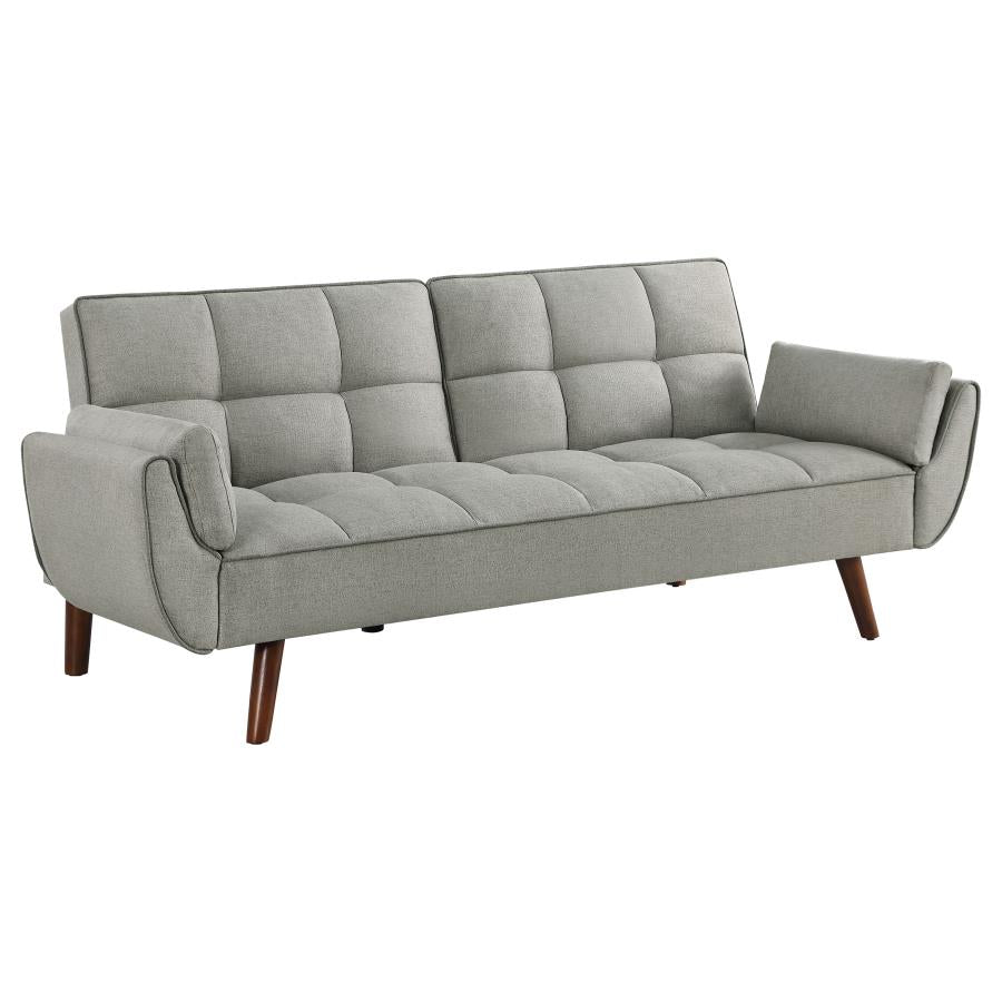 Caufield Upholstered Buscuit Tufted Covertible Sofa Bed Grey - (360096)