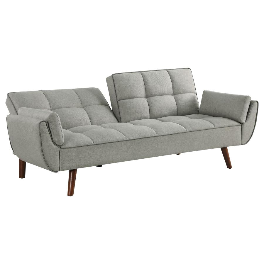 Caufield Upholstered Buscuit Tufted Covertible Sofa Bed Grey - (360096)