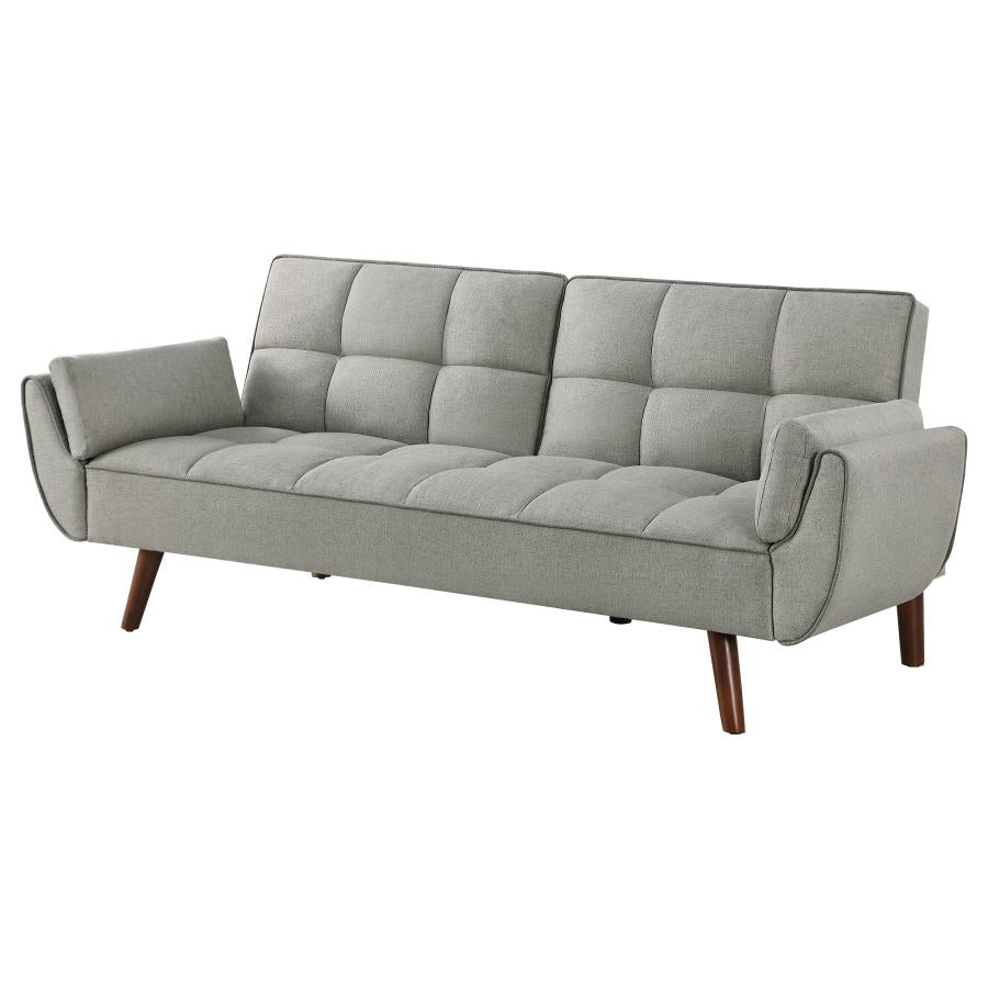 Caufield Upholstered Buscuit Tufted Covertible Sofa Bed Grey - (360096)