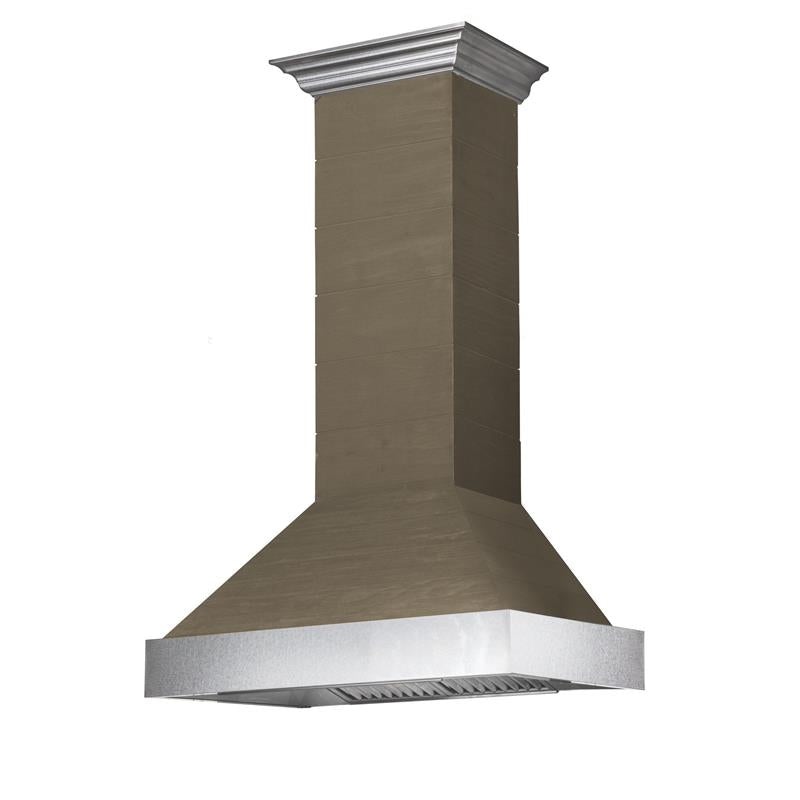 ZLINE Shiplap Wooden Wall Range Hood with Stainless Steel Accent (365YY) - (365YY30)
