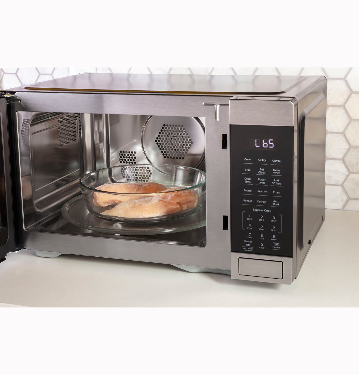 GE(R) 1.0 Cu. Ft. Capacity Countertop Convection Microwave Oven with Air Fry - (JES1109RRSS)