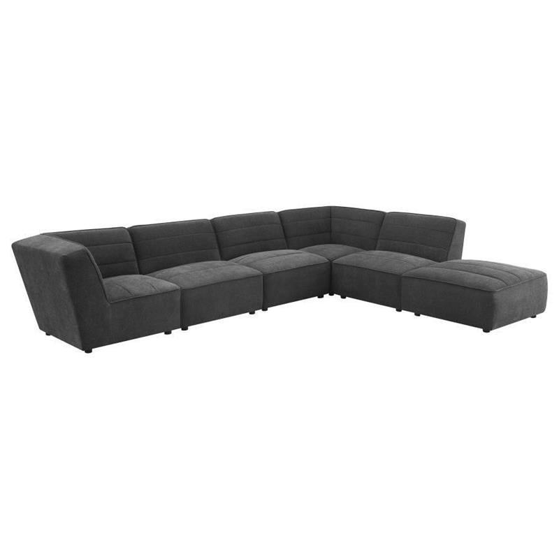 Sunny Upholstered 6-piece Modular Sectional Dark Charcoal - (552081SET)