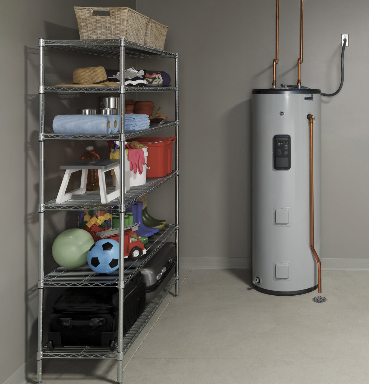 GE(R) Smart 50 Gallon Tall Electric Water Heater - (GE50T10BLM)
