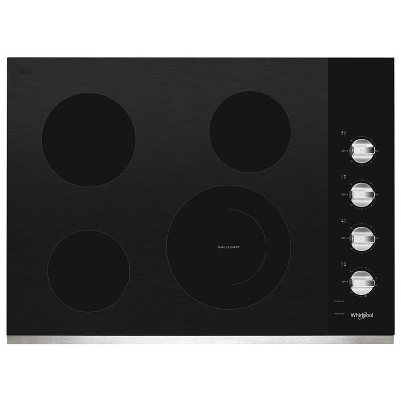 30-inch Electric Ceramic Glass Cooktop with Dual Radiant Element - (WCE55US0HS)