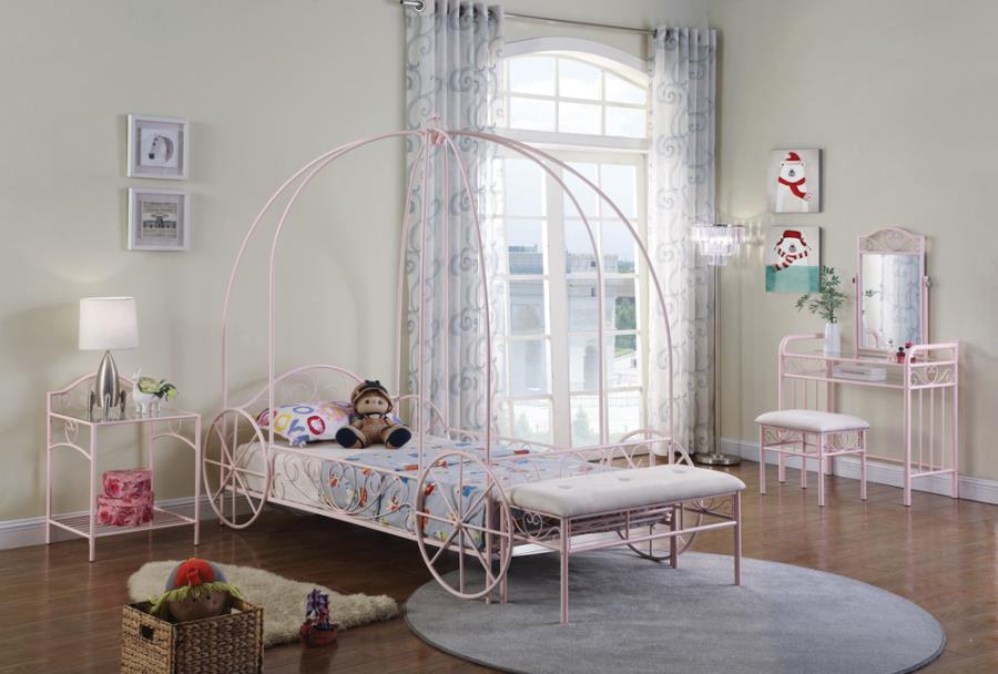Massi Twin Canopy Bed Powder Pink - (400155T)