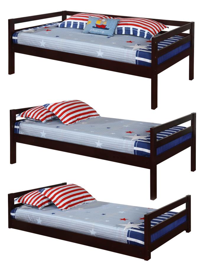 Sandler Twin Triple Bunk Bed Cappuccino - (400302)