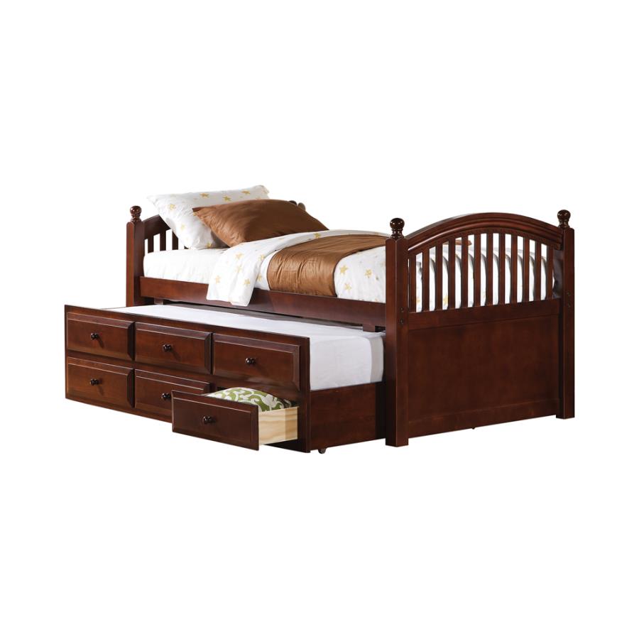 Norwood Twin Captain's Bed With Trundle and Drawers Chestnut - (400381T)