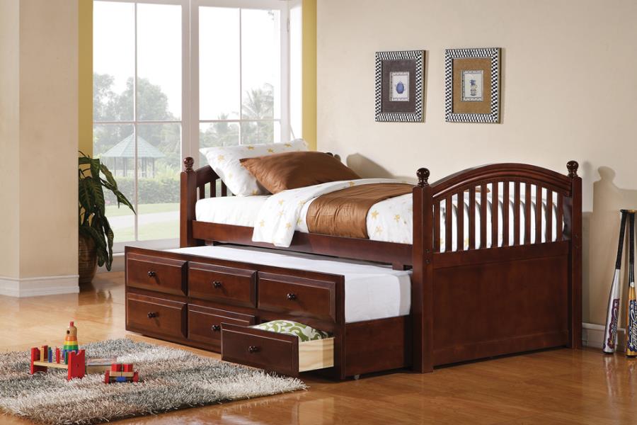 Norwood Twin Captain's Bed With Trundle and Drawers Chestnut - (400381T)