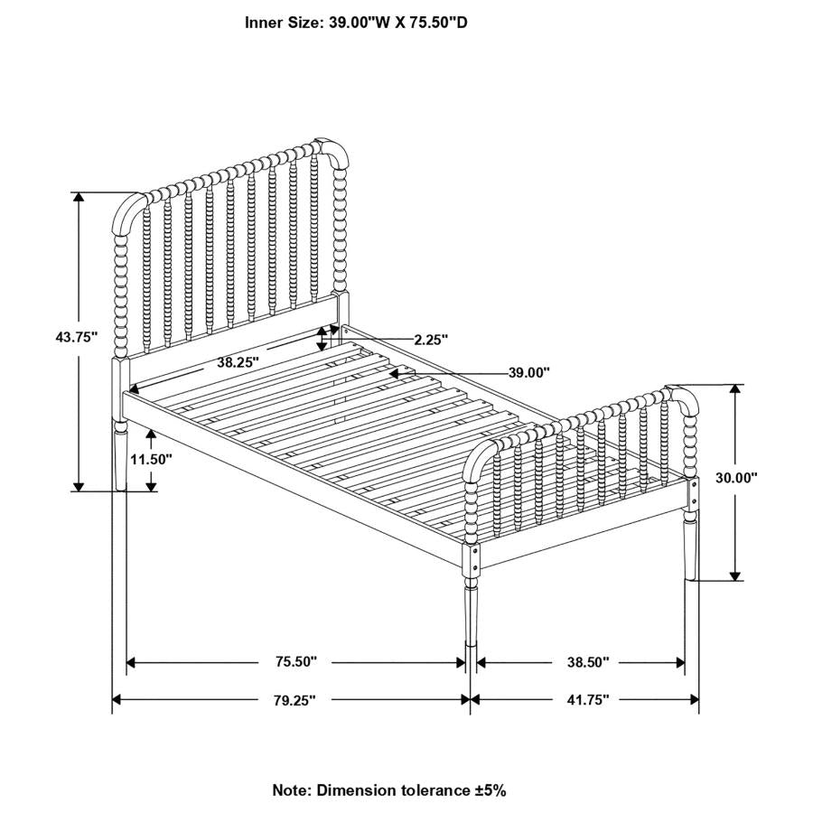 Jones Twin Bed White - (400415T)