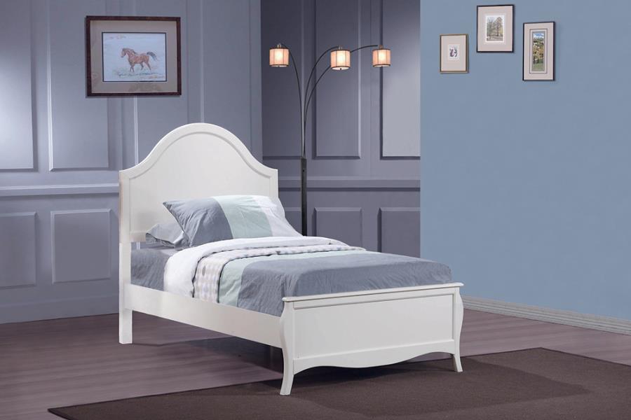 Dominique Twin Panel Bed Cream White - (400561T)