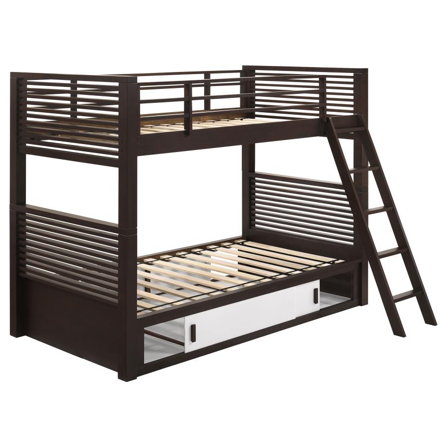 Oliver Twin Over Twin Bunk Bed Java - (400736T)