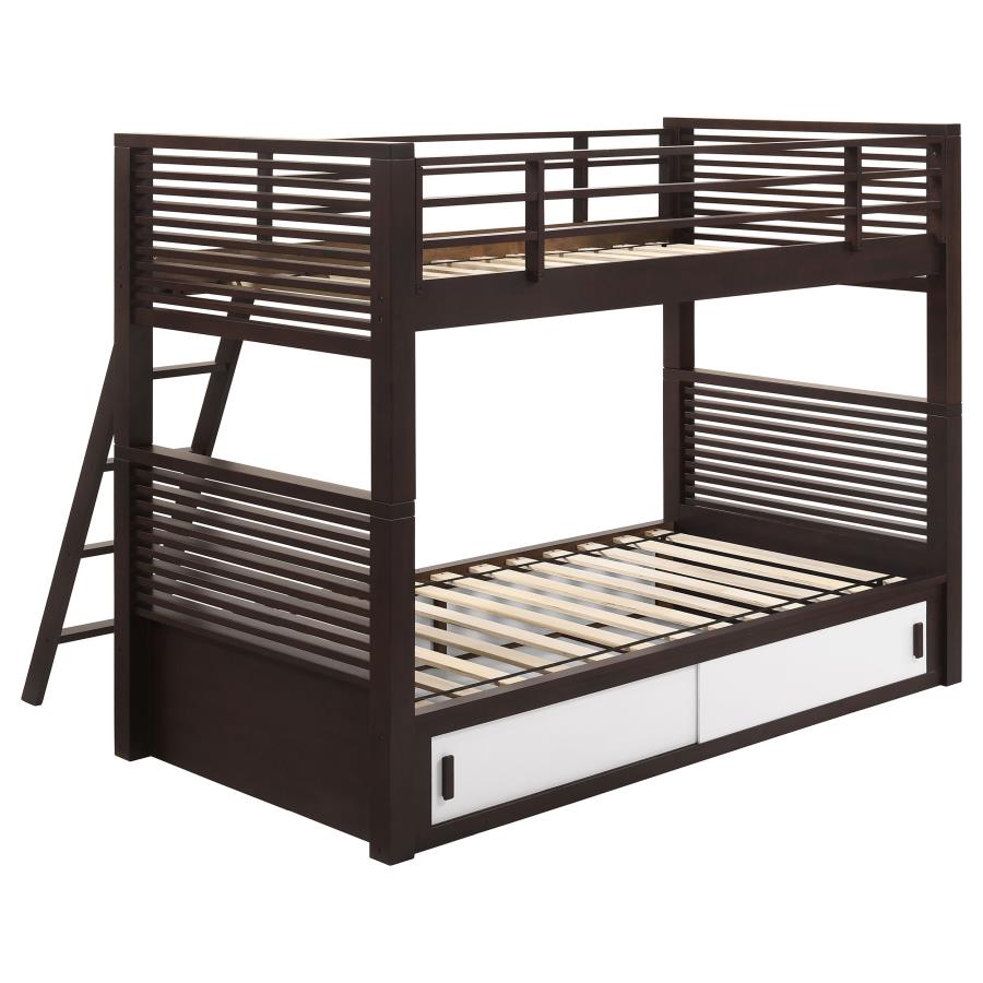 Oliver Twin Over Twin Bunk Bed Java - (400736T)