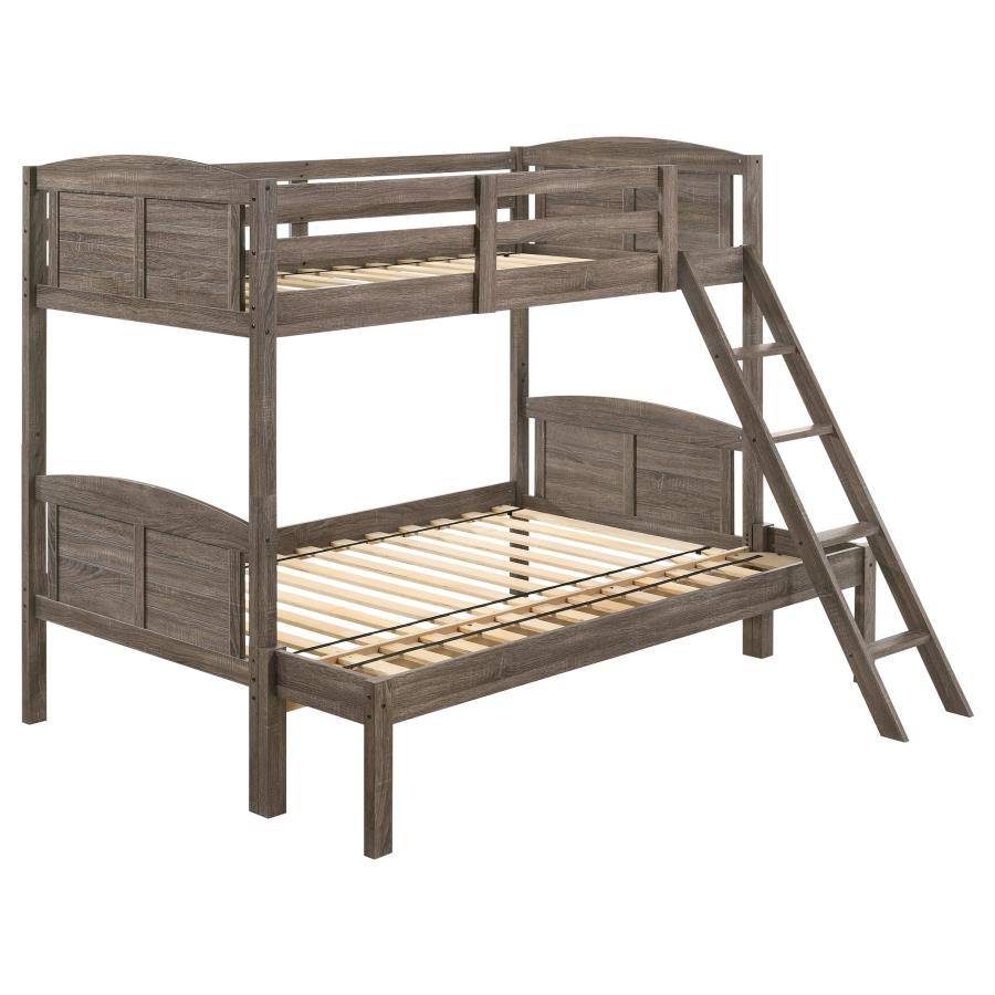 Flynn Twin Over Full Bunk Bed Weathered Brown - (400809)