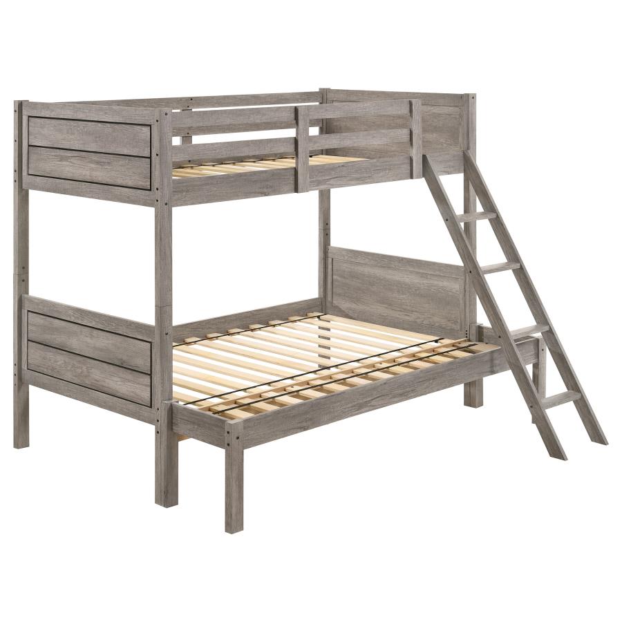 Ryder Twin Over Full Bunk Bed Weathered Taupe - (400819)