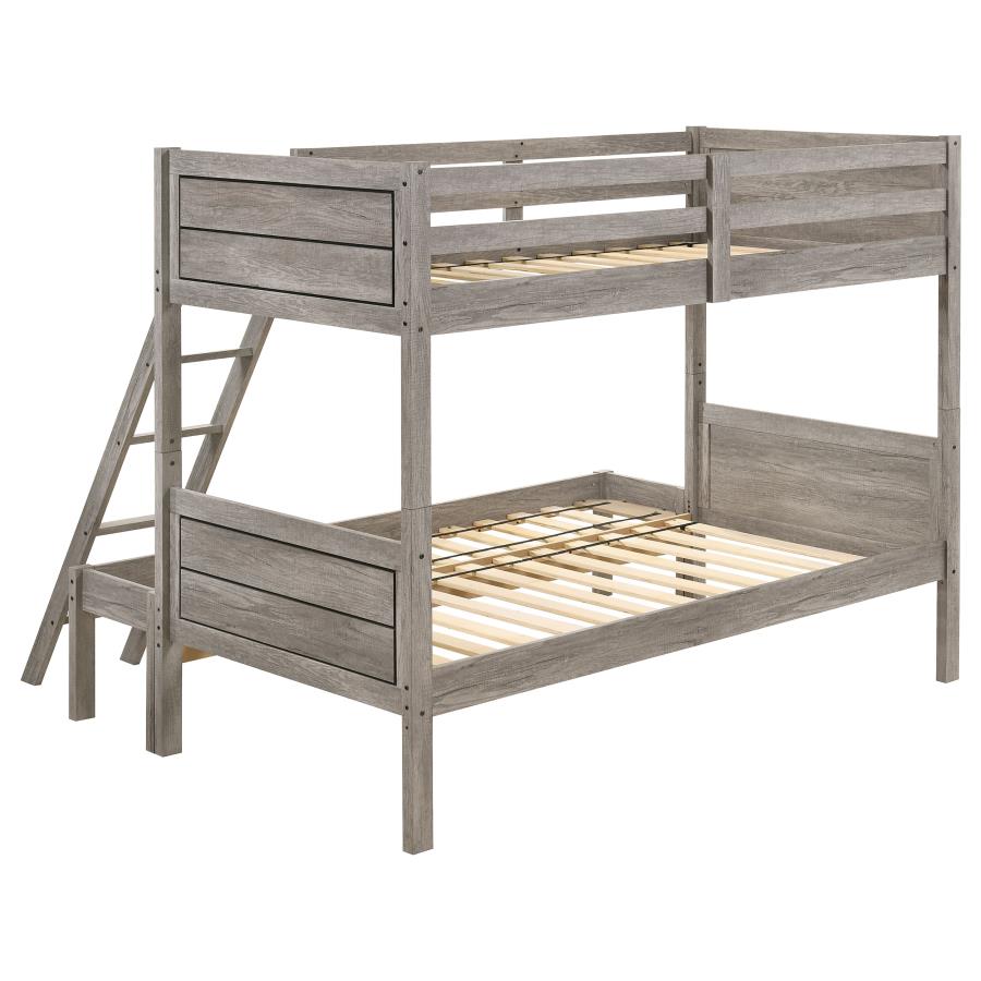 Ryder Twin Over Full Bunk Bed Weathered Taupe - (400819)