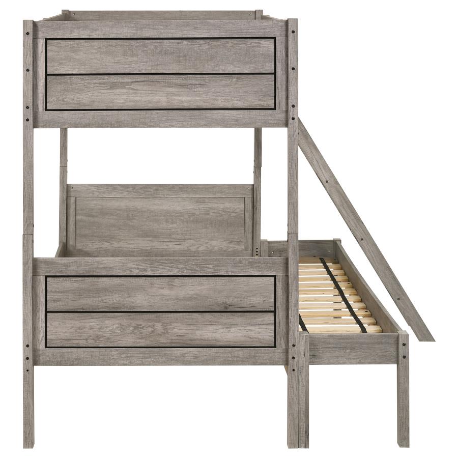 Ryder Twin Over Full Bunk Bed Weathered Taupe - (400819)