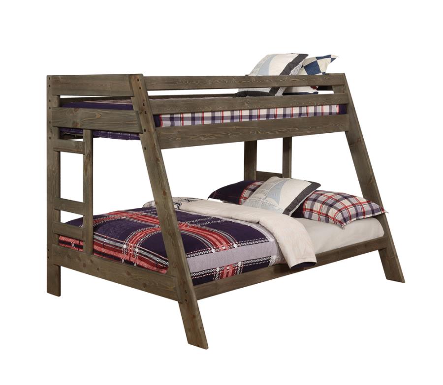 Wrangle Hill Twin Over Full Bunk Bed Gun Smoke - (400830)