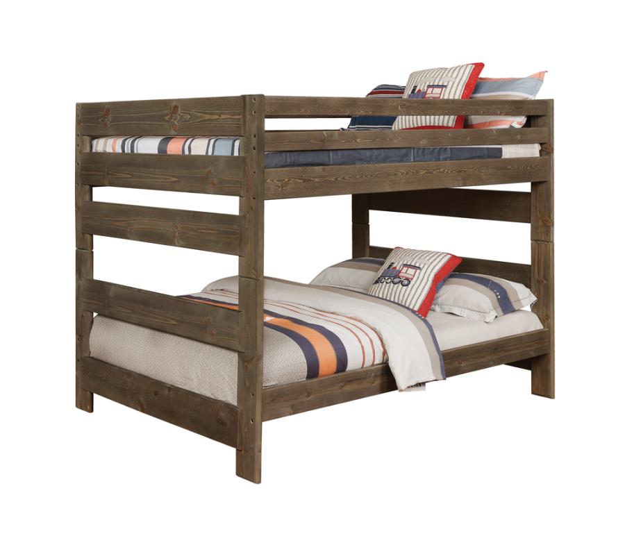 Wrangle Hill Full Over Full Bunk Bed Gun Smoke - (400833)