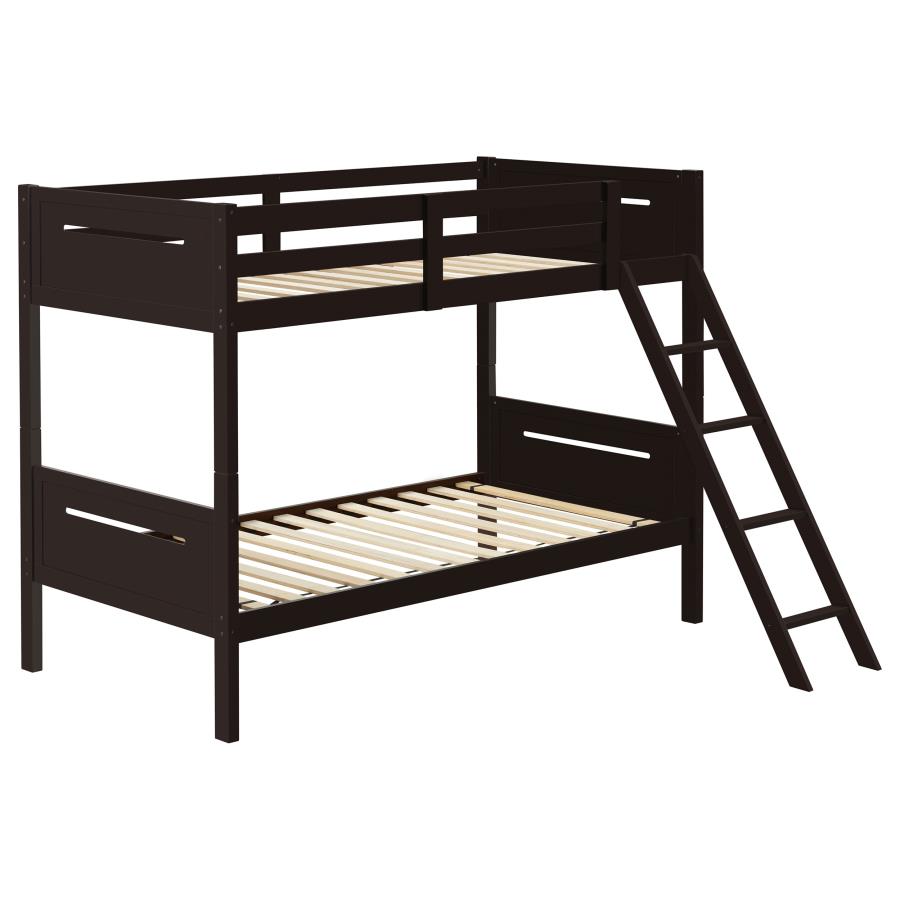 Littleton Twin Over Twin Bunk Bed Espresso - (405051BRN)