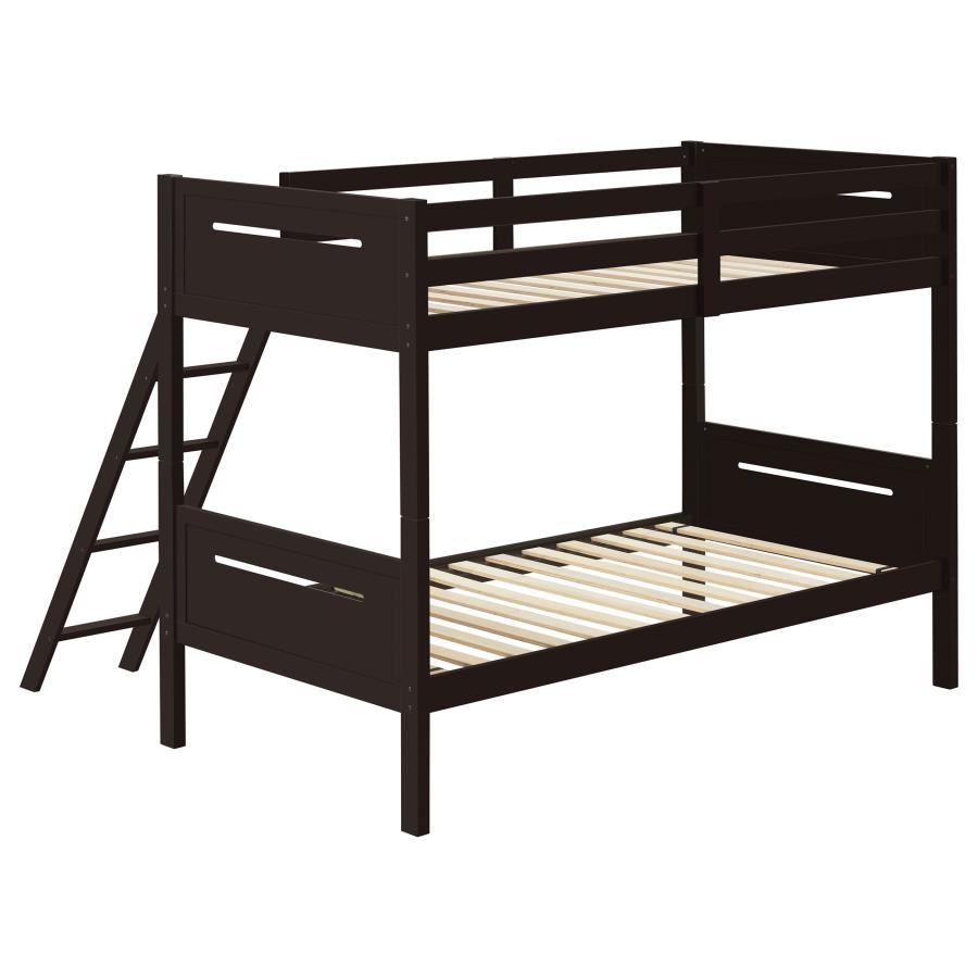 Littleton Twin Over Twin Bunk Bed Espresso - (405051BRN)